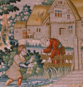 Flamand kárpit. Tapsolás. Oudenaarde műterme. 17. század. alkotó: Flemish School