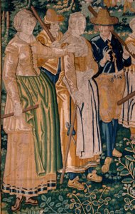 Flamand kárpit. A liba játék. Oudenaarde műterme. 341x395 cm. Lt. (83058)-7 / 0008. 17. század. alkotó: Flemish School