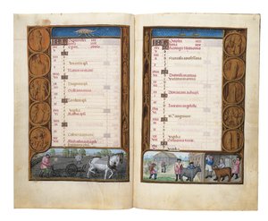 Fóliók a Rothschild Órakönyvből, Gent vagy Brugge, 1505 körül alkotó: Flemish School