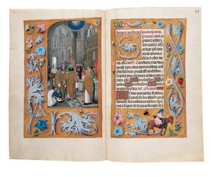 Fóliók a Rothschild Órakönyvből, Gent vagy Brugge, 1505 körül alkotó: Flemish School