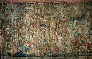 Fortuna (1520-1525), a Granja de San Ildefonso királyi palota díszei sorozat faliszőnyege - AELST III, Pieter van (1495-1555 körül). Fortuna. Spanyolország 16. v. KASZTÍLIA ÉS LEÓN. Real Sitio de San Ildefonso. La Granja de San Ildefon királyi palota. alkotó: Flemish School