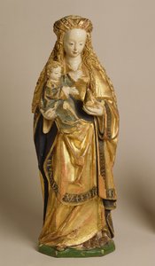 Madonna és gyermeke, mecheleni iskola, 1500 körül (polikróm és aranyozott tölgy) alkotó: Flemish School