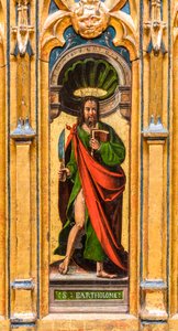 ereklyetartó láda, Szent Bertalan (Bartholomew)