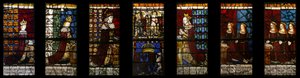 IV. Edward királyi családja in situ, 1480 körül (festett üveg) alkotó: Flemish School
