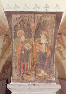 St. Bavo és St. Amalberga of Maubeuge, falfestmény a kriptából, 1480-1540 alkotó: Flemish School