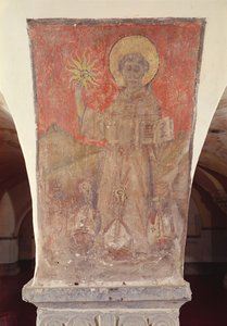 Sienai Szent Bernardin, falfestmény a kriptából alkotó: Flemish School