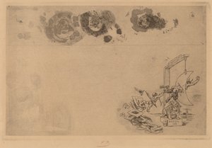 Belga határ, Bill of Disorder Frontiere de Belgique. Billet a Desordre, 1871. alkotó: Félicien Rops