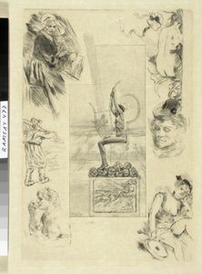 A nagy líra. Mallarmé műveinek 1887-es kiadásának címlapja. alkotó: Félicien Rops