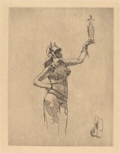 A Falconer La fauconniere. alkotó: Félicien Rops