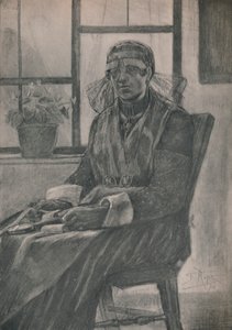 "A csipkeverő", 1946 alkotó: Félicien Rops