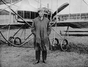 London-Manchester légiverseny: Mr Jack Alcock és Maurice Farman kétfedelű repülőgépe, 1914, 1934 alkotó: Flight Photo