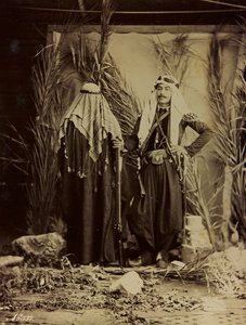 Album Damas et Baalbek: Szíriai házaspár hagyományos ruhákban