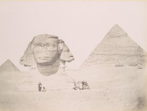Pyramides et le Sphinx, 1860-70-es évek, nyomtatva kb. 1870. alkotó: Félix Bonfils