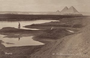 A gízai piramisok, 1900 körül (fotó) alkotó: Félix Bonfils