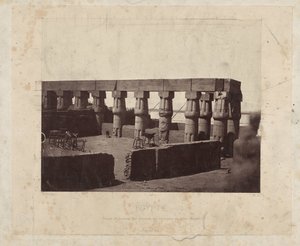 Restanten van de Luxortempel Luxori templom, a középső oszlopsorok általános képe (Théba) (cím a tárgyon) Egyiptom (sorozat címe az objektumon) alkotó: Félix Bonfils