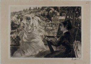 A Villa Brancas terasza alkotó: Félix Henri Bracquemond