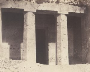 Béni-Haçan, Hypogean Architecture – Amonei sírja, 1851-52, nyomtatva 1853-54. alkotó: Félix Teynard