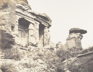 Djebel Selséléh Silsilis, Steles Architecturales Carved In The C..., 1851-52, nyomtatva 1853-54. alkotó: Félix Teynard
