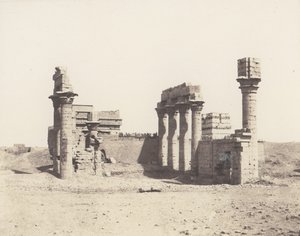 Erment Hermonthis, Vue Générale des Ruines -Temple et Mammisi, 1851-52, nyomtatva 1853-54. alkotó: Félix Teynard