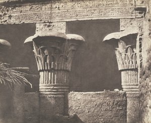 Esneh Latopolis, Sandy Construction – Architrave, Shafts and Capitals, 1851-52. alkotó: Félix Teynard