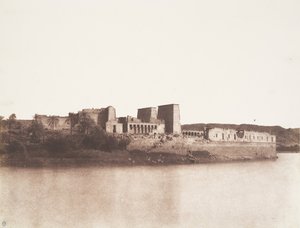 Fileh Philæ szigete, Általános nézet Északnyugat felől az A pontnál, 1851-52. alkotó: Félix Teynard