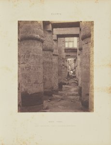 Karnak (Théba). Palota - Hypostyle Hall - keresztirányú nézet a K pont felől alkotó: Félix Teynard