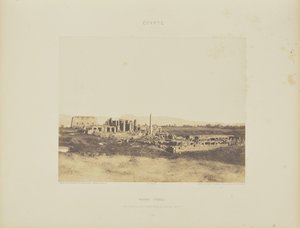 Karnak (Théba). A romok általános látképe délkelet felől, T-ban. alkotó: Félix Teynard