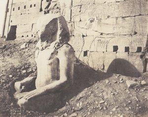 Karnak Théba, Harmadik pilon – A Mészkő Spath kolosszusa, D, 1851-52, nyomtatva 1853-54. alkotó: Félix Teynard