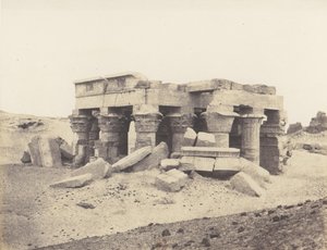 Kôm-Ombou Ombos, A romok általános képe, 1851-52, nyomtatva 1853-54. alkotó: Félix Teynard