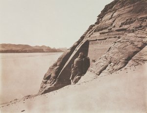 Large Speos – kilátás a homoklejtőről (II. Ramszesz temploma), Abu Simbel alkotó: Félix Teynard