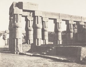 Louksor Théba, Későbbi építés - Párhuzamos galériák, 1851-52, nyomtatva 1853-54. alkotó: Félix Teynard