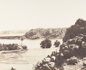 Tâfah, Gránitsziklák a Nílus partján, 1851-52, nyomtatva 1853-54. alkotó: Félix Teynard
