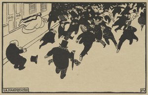 A demonstráció alkotó: Félix Vallotton