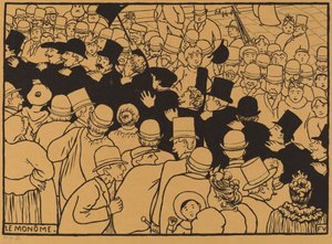 Le Monôme vonulás az utcákon egyetlen fájlban, 1893.