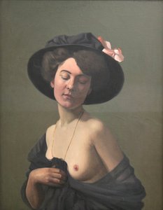 „Fiatal nő fekete kalapban”, 1908