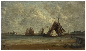 Halászcsónak, 1852 körül (olaj, fa) alkotó: Félix Ziem