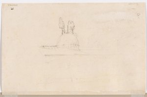Vázlat a mecset melletti pavilonhoz, 1800-as évek. alkotó: Félix Ziem
