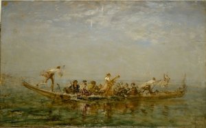 A caïque, 1880 és 1890 között (olaj, fa)