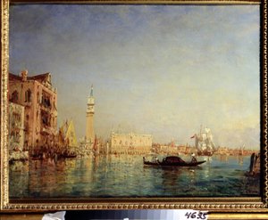 Velence (Velence). Felix Francois George Ziem (1821-1911) festménye. Olaj, vászon, 55 x 72 cm. 19. századi francia művészet. Puskin Szépművészeti Múzeum, Moszkva.