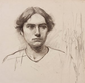 Egy művészeti iskola modelljének vezetője, 1900 körül (szén papíron) alkotó: Florence Eleanor Shepard