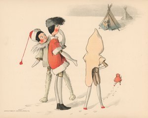 Illusztráció a The Golliwoggs Polar Adventures-hez alkotó: Florence K. Upton
