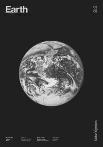 Föld: Minimal Planets Datas, 2023 (digitális) alkotó: Florent Bodart