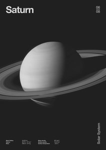 Szaturnusz: Minimal Planets Datas, 2023 (digitális) alkotó: Florent Bodart