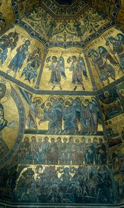 Mozaik a firenzei Szent János Keresztelőkápolna kupolás mennyezetén (mozaik)