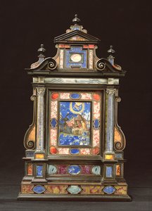 Hordozható oltárkép a betlehemmel, firenzei (pietra dura)
