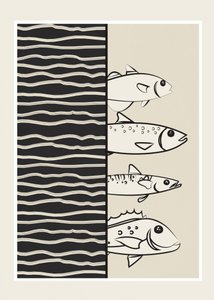 Grafikus úszó hal alkotó: Flow Line