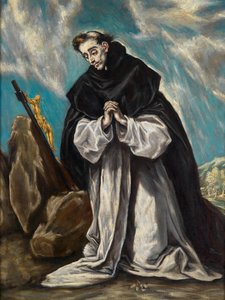 Szent Domonkos az imádságban alkotó: Follower of El Greco