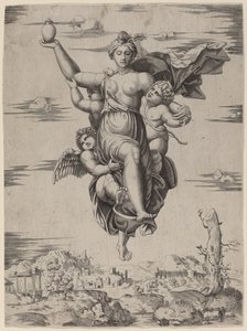 A psziché az Olümposzra került alkotó: Follower of Marcantonio Raimondi after Raphael