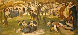 Chetham életálma (színes kréták papíron) alkotó: Ford Madox Brown