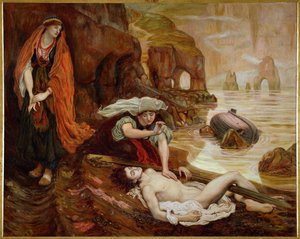 Haydee felfedezi Don Juan testét ... (festmény, vászon) alkotó: Ford Madox Brown